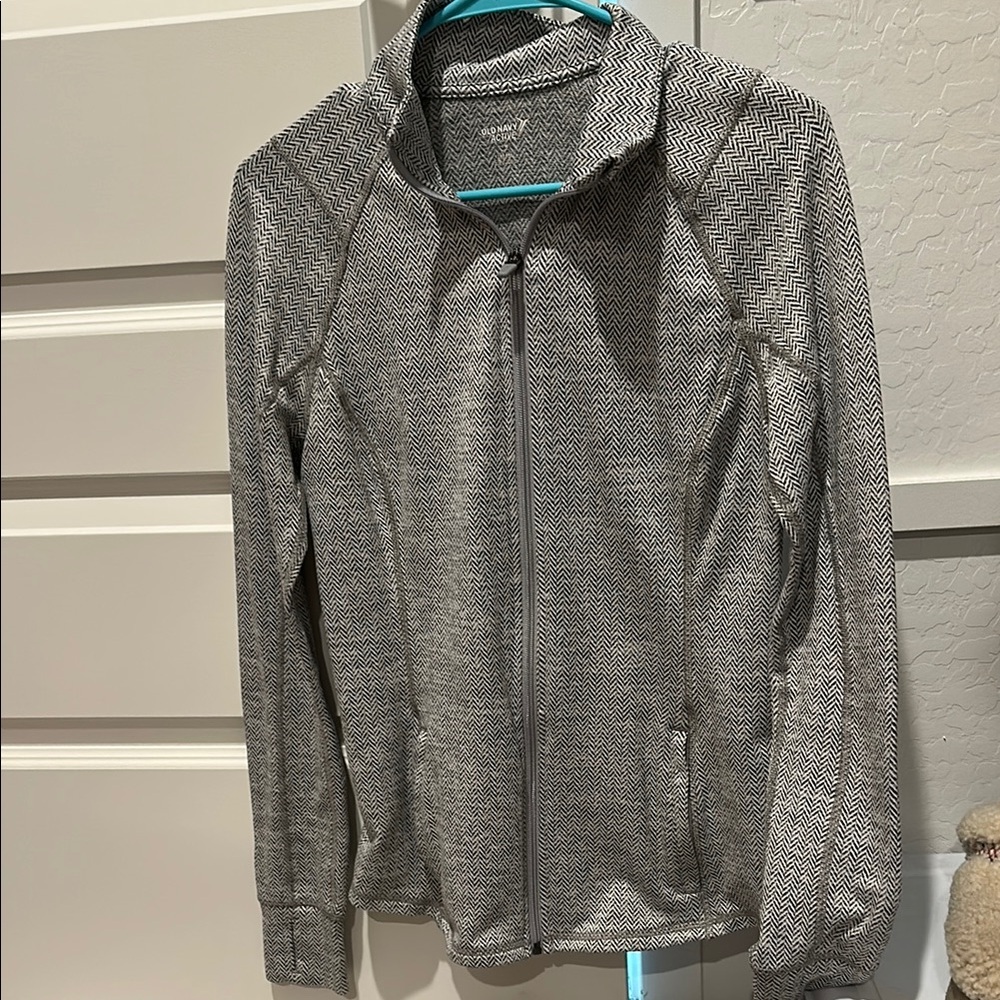 Old Navy Gray Jacket Slim Fit Lightweight